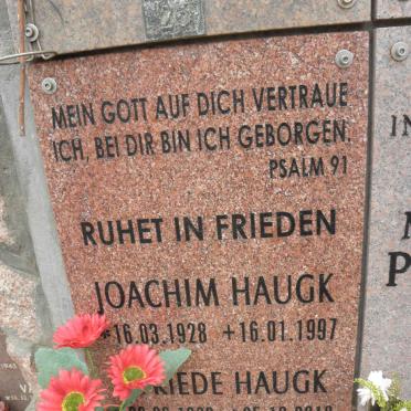 HAUGK Joachim 1928-1997 &amp; Friede 1923-2010