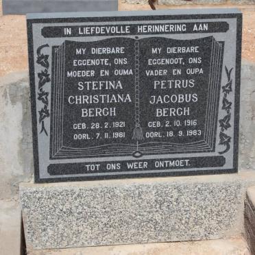 BERGH Petrus Jacobus 1916-1983 &amp; Stefina Christina 1921-1981