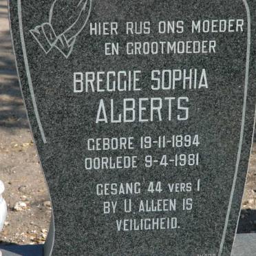 ALBERTS Breggie Sophia 1894-1981