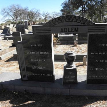 ADLEM Thomas David 1918-1968 :: ADLEM Andrew 1962-1968