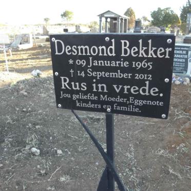 BEKKER Desmond 1965-2012