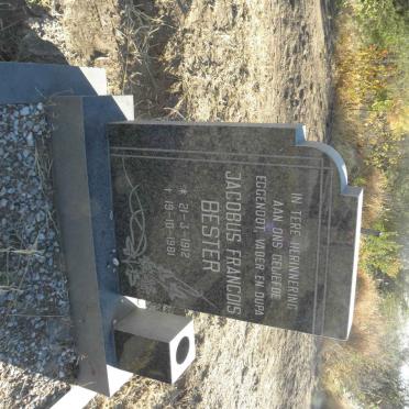 BESTER Jacobus Francois 1912-1981