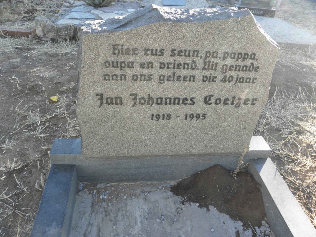 COETZER Jan Johannes 1918-1995