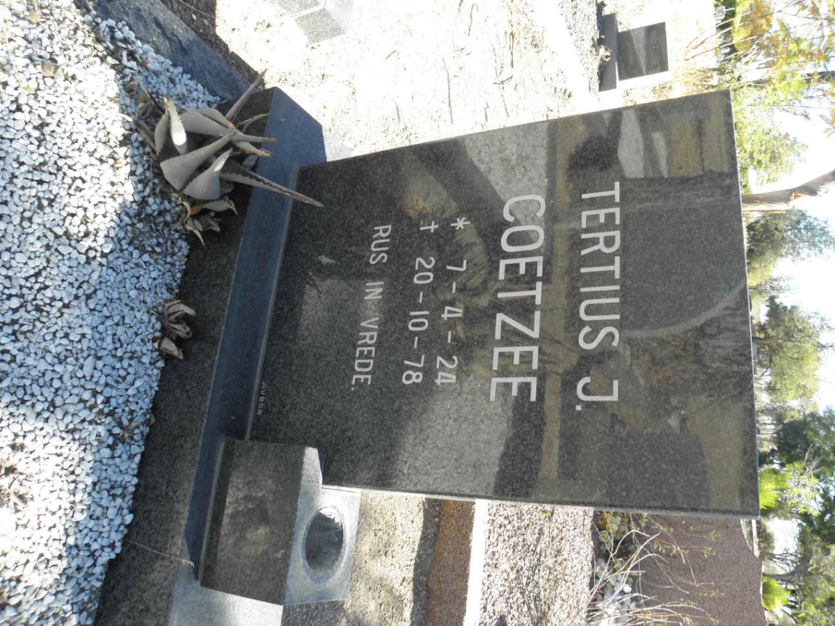 COETZEE Tertius J. 1924-1978