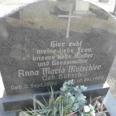 MUTSCHLER Anna Maria nee HUBSCH 1896-1955