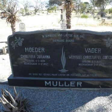 MULLER Wentzel Christoffel Coetzer 1890-1963 &amp; Christina Johanna 1899-1967