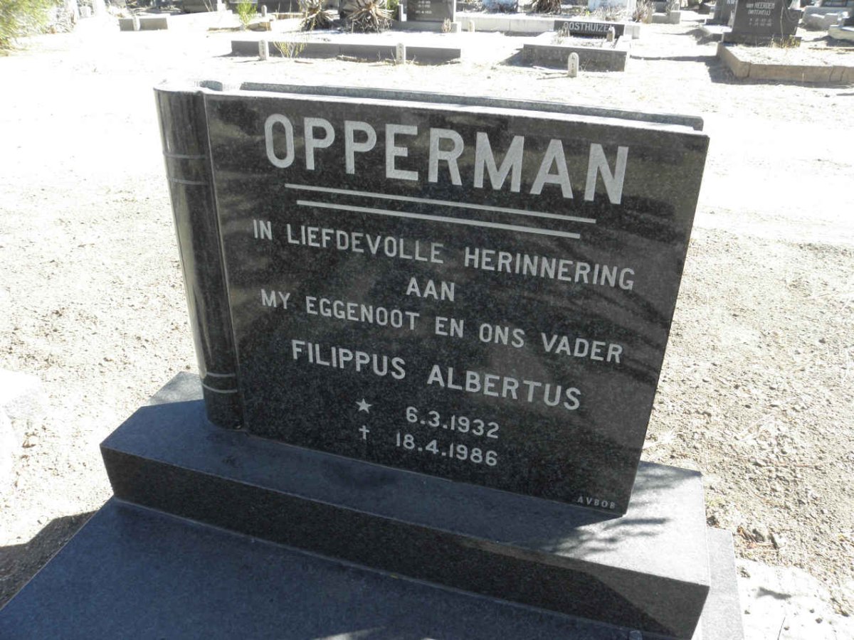 OPPERMAN Filippus Albertus 1932-1986