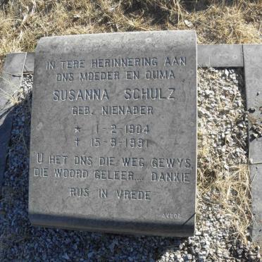 SCHULZ Susanna nee NIENABER 1904-1991