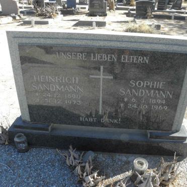 SANDMANN Heinrich 1890-1973 &amp; Sophie 1894-1969