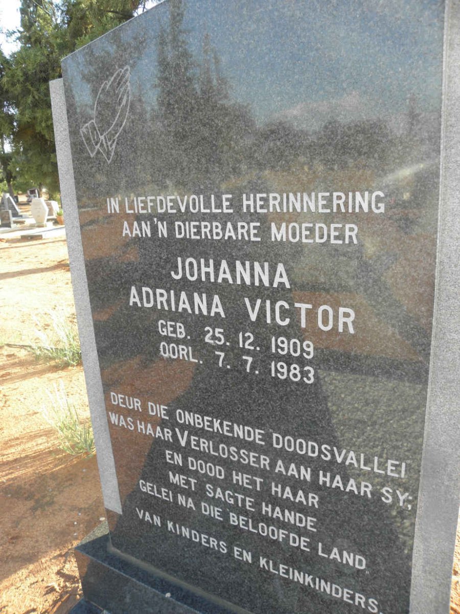 VICTOR Johanna Adriana 1909-1983