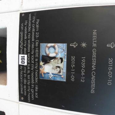 CARSTENS Frederik Christoffel 1931-2015 &amp; Neeltjie Grestina 1939-2015