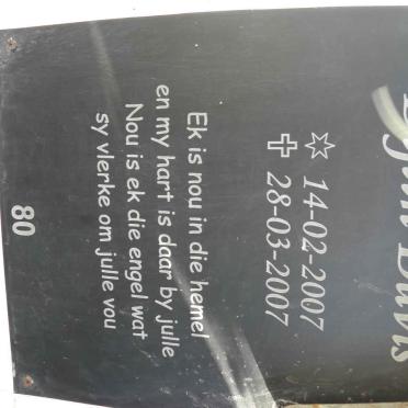 DAVIS Dylin 2007-2007