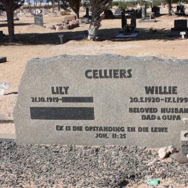 CELLIERS Willie 1920-1990 &amp; Lily 1919-