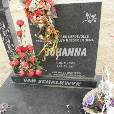 SCHALKWYK Johanna, van 1945-2001