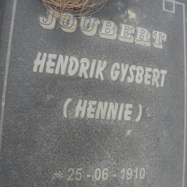 JOUBERT Hendrik Gysbert 1910-2002