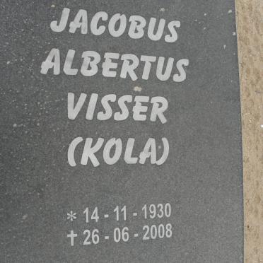 VISSER Jacobus Albertus 1930-2008