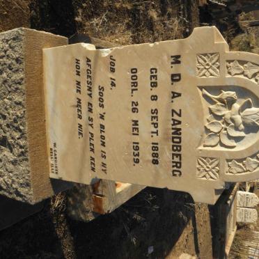 ZANDBERG M.D.A. 1888-1939