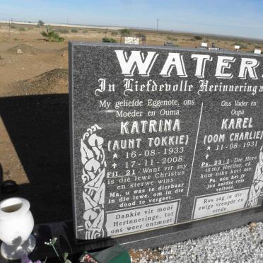 WATERS Karel 1931- &amp; Katrina 1933-2008