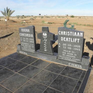 MOLLER Christiaan Deatlift 1926-1992 &amp; Rhona Concordia 1933-2004