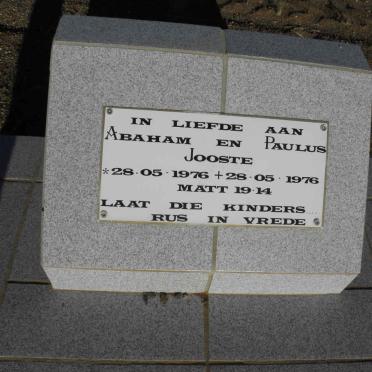 JOOSTE Abaham 1976-1976 :: JOOSTE Paulus 1976-1976