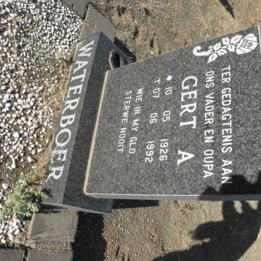 WATERBOER Gert A. 1926-1992