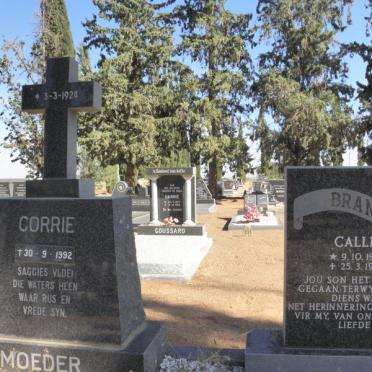 BRAND Callie 1929-1985 &amp; Corrie 1924-1992