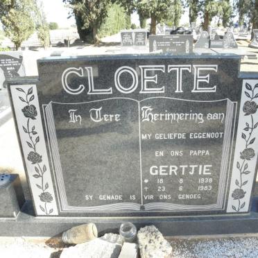 CLOETE Gertjie 1938-1983