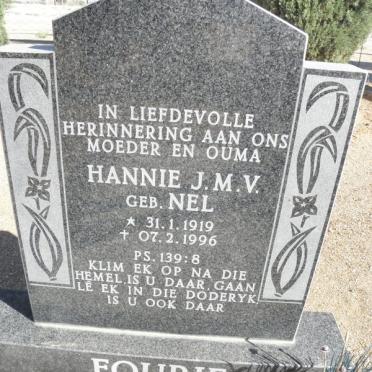 FOURIE Hannie J.M.V. nee NEL 1919-1996