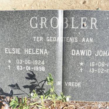 GROBLER Dawid Johannes 1913-1993 &amp; Elsie Helena 1924-1998