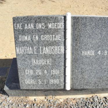 LANDSBERG Martha E. nee KRUGER 1901-1990