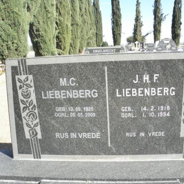 LIEBENBERG J.H.F. 1918-1994 &amp; M.C. 1925-2009