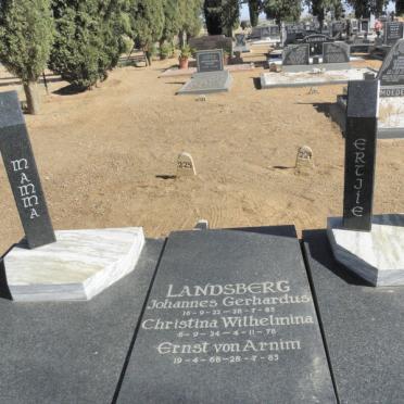 LANDSBERG Johannes Gerhardus 1922-1985 &amp; Christina Wilhelmina 1924-1978 :: LANDSBERG Ernst von Arnim 1968-1985