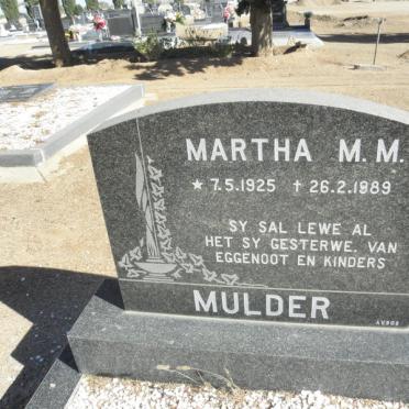 MULDER Martha M.M. 1925-1989