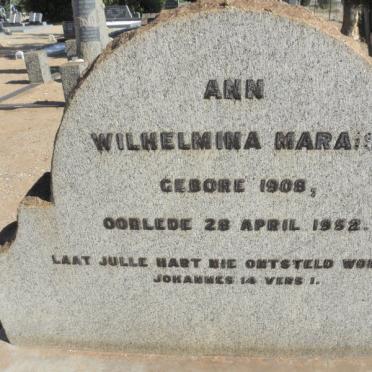 MARAIS Ann Wilhelmina 1908-1952