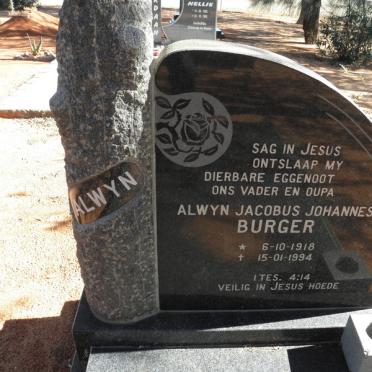 BURGER Alwyn Jacobus Johannes 1918-1994