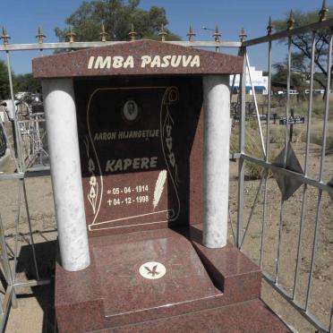 KAPERE Aaron Hajangetije  1914-1998