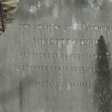 VIEHE Minette 1840-1894