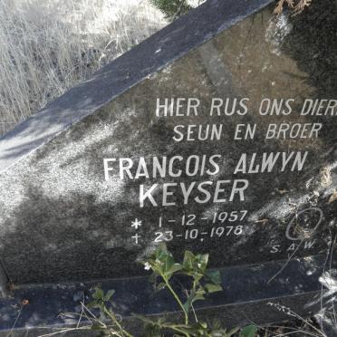 KEYSER Francois Alwyn 1957-1978