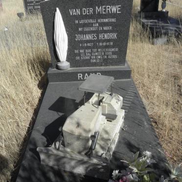 MERWE Johannes Hendrik, van der 1927-1978 