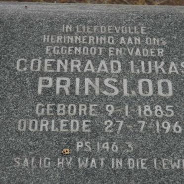 PRINSLOO Coenraad Lukas 1885-1967