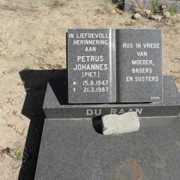 RAAN Petrus Johannes, du 1947-1987