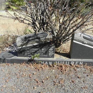 VUUREN Christiaan De Wet, van 1928-1980