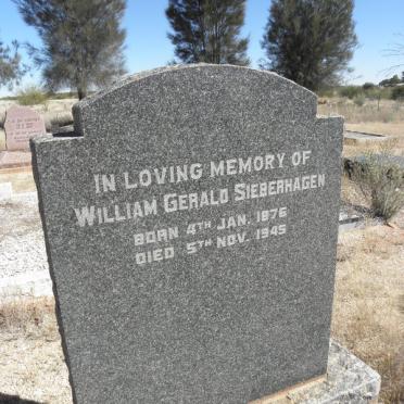 SIEBERHAGEN William Gerald 1876-1945