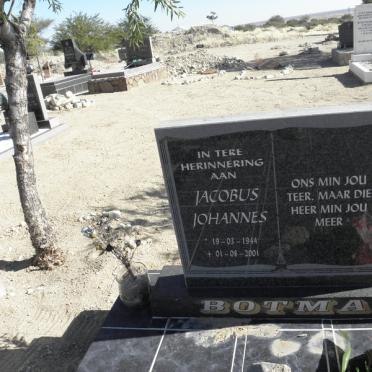 BOTMA Jacobus Johannes 1944-2001
