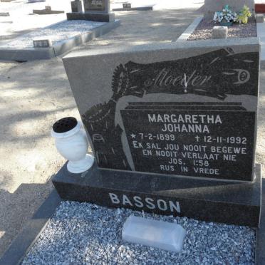 BASSON Margaretha Johanna 1899-1992