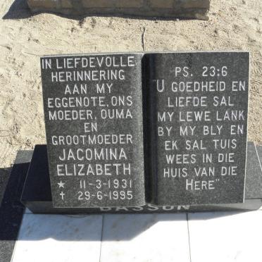 BASSON Jacomina Elizabeth 1931-1995