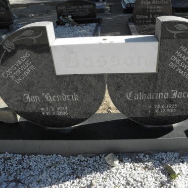 BASSON Jan Hendrik 1923-2006 &amp; Catharina Jacoba 1925-1985