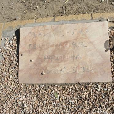 DIEDERICKS Johanna Dorothea nee BREDENHANN 1908-1955