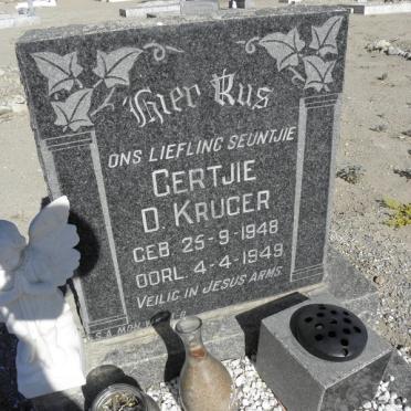 KRUGER Gertjie D. 1948-1949