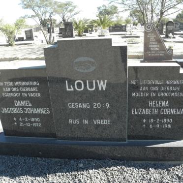 LOUW Daniel Jacobus Johannes 1890-1972 &amp; Helena Elizabeth Cornelia 1890-1981